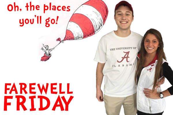 Farewell Friday: Nick Baker and Danielle Schmitt, University of Alabama