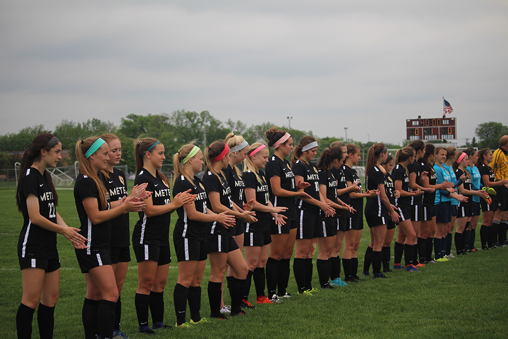 The varsity girls soccer team ended the season as regional champions.