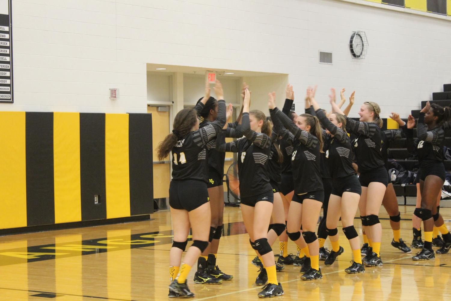 Girls Volleyball honors 100th win with Macdonald