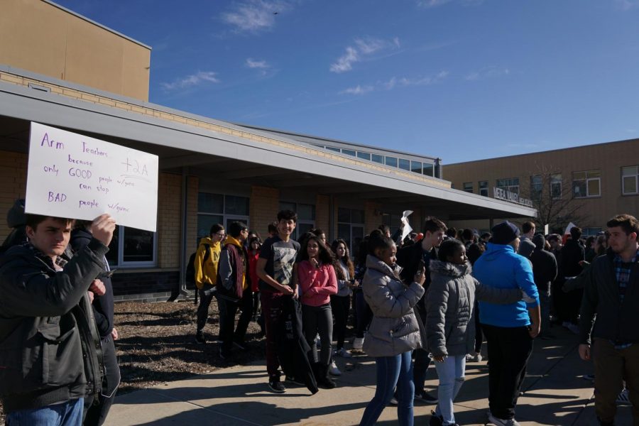 Metea students participate in a national student walkout