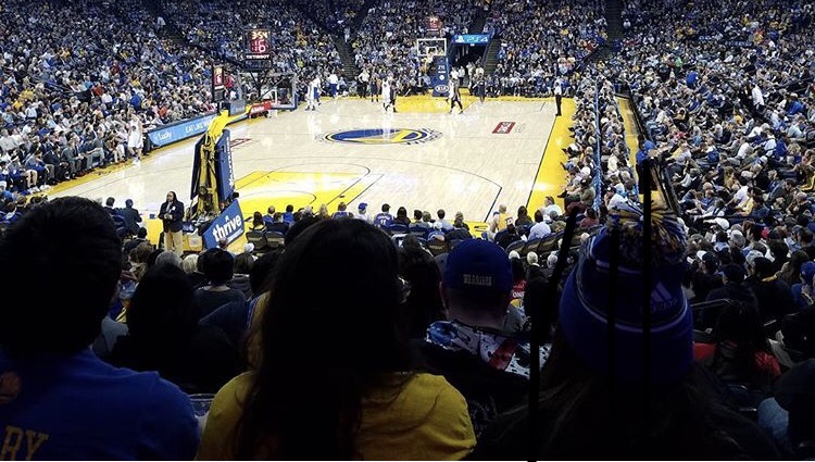 This photo was taken at the Golden State Warriors vs New Orleans Pelicans game in November 2016.