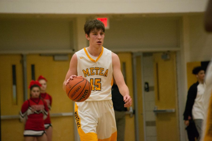 Senior Ethan Helwig scored 24 points during Fridays contest. He holds the school record for points in a game with 38.