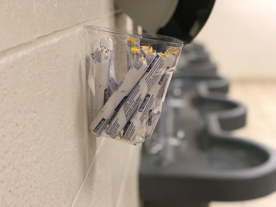 Metea Valley, along with the other District 204 high schools, are now providing feminine hygiene products free of charge in girls bathrooms.