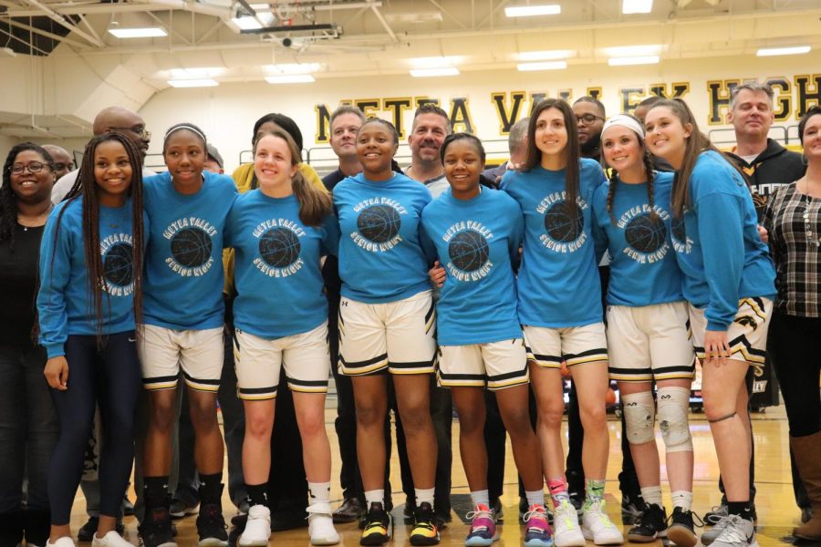 Girls basketball honored their seniors at last nights game.