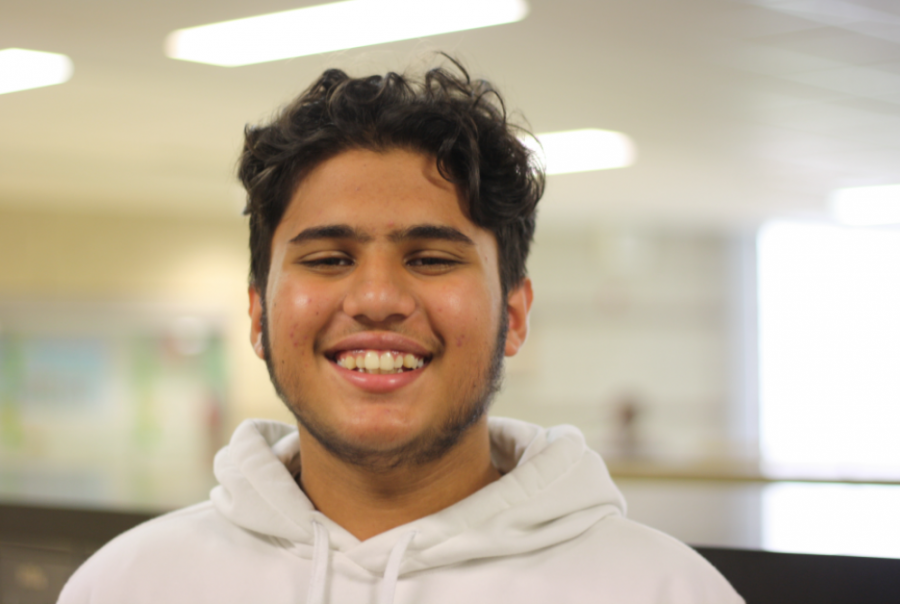 Saad Qureshi the Monday after being re-elected as the Junior class representative for the 2021-2022 school year.