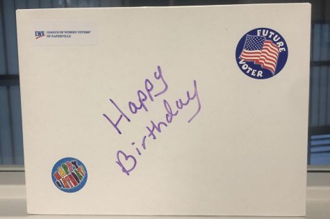 The League of Women Voters encourage voting through Birthday Boxes