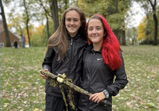 Keeley Behr (Left) and Sarah Maggio (Right) qualified for state this past Saturday. They will run at Peoria on Nov. 6.