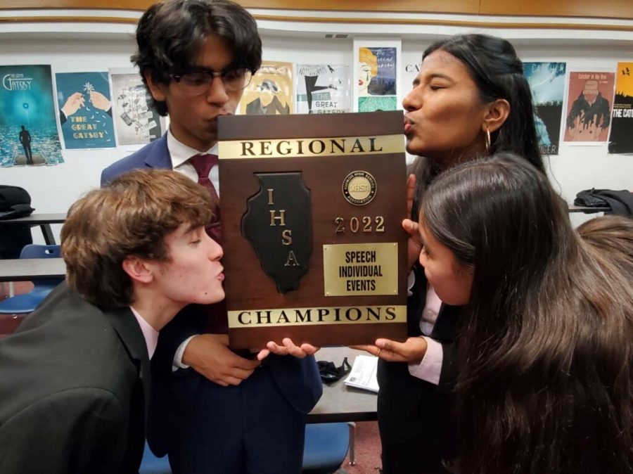 Metea’s speech team moves all 15 categories on to sectionals for the first time in Metea history.