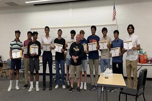 Boys’ tennis celebrating a phenomenal season, one where they sent three members to state.