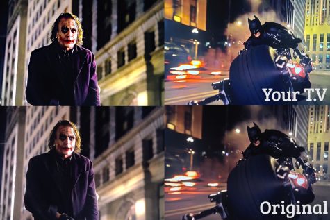 There is a clear difference in Christopher Nolan’s The Dark Knight in standard mode compared to filmmaker mode.