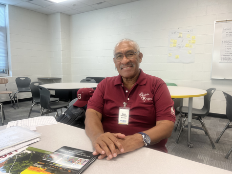 Guide Right chairman Bob Engram helps students get on track for college
