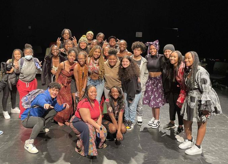 Unity In Excellence at the Black History Month showcase in the Black Box 