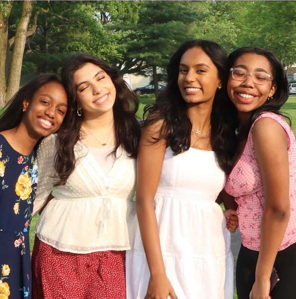 “UrbanUplift Productions Co-founders! From left to right: Madison, Yusra, Veda, Zoe.” 