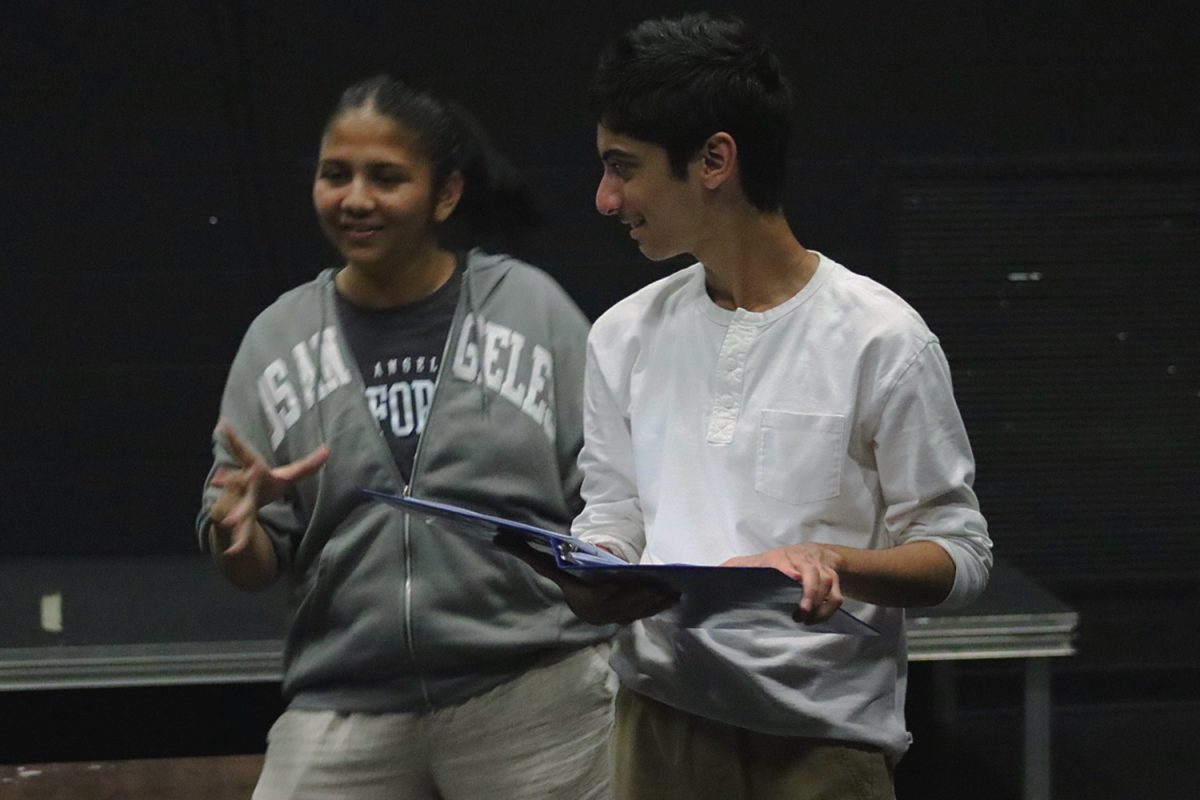 Members of Metea Theater rehearse for the children's show Beauty is the Beast.