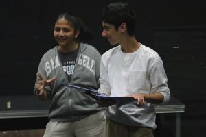 Members of Metea Theater rehearse for the children's show Beauty is the Beast.