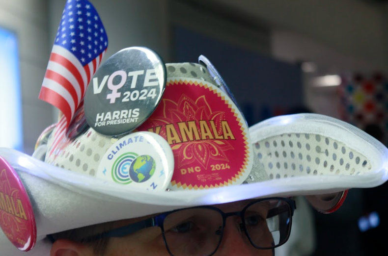 Attendees wear various apparel to the DNC.