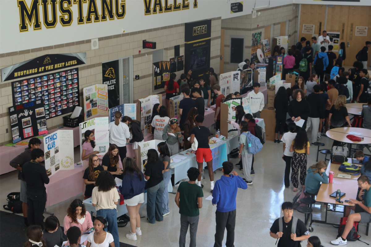 Students gather at the activity fair.