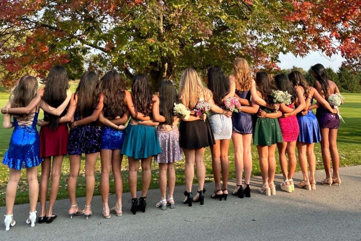 Freshmen dress up for their first homecoming dance. 