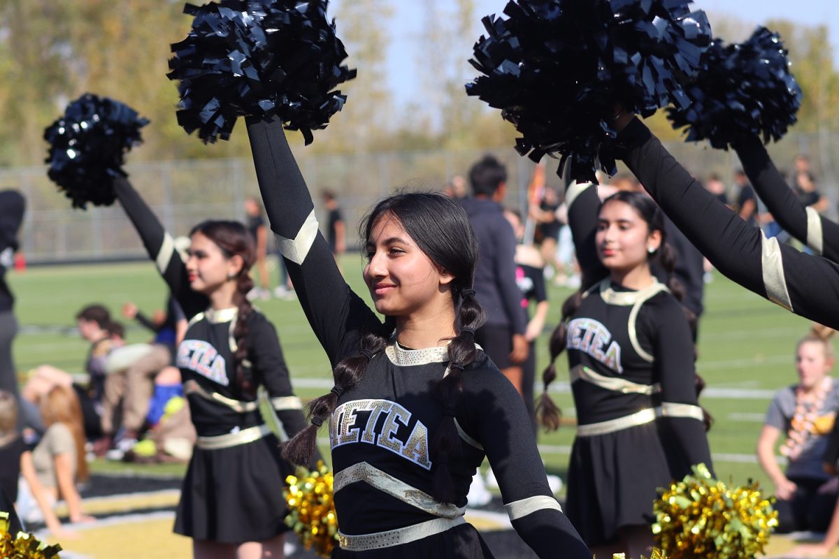 Metea Valley's dance team greets all students and faculty to the assembly with a performance to remember. 