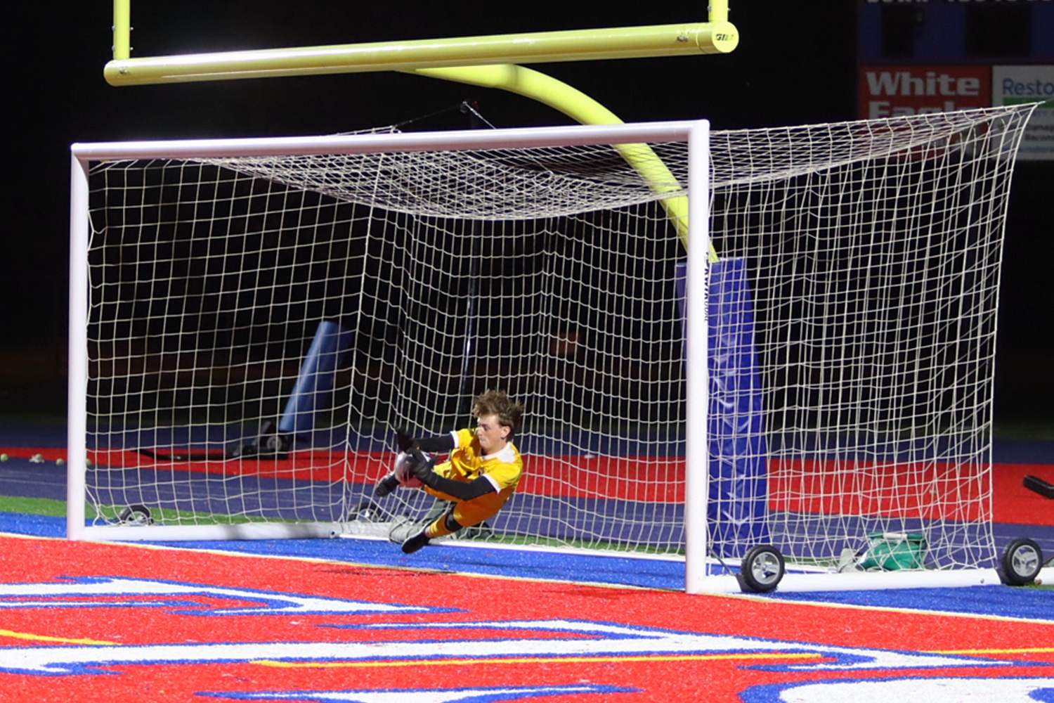 Boys Varsity Soccer team wins intense regional semifinals game after going into a sudden-death penalty shoutout.