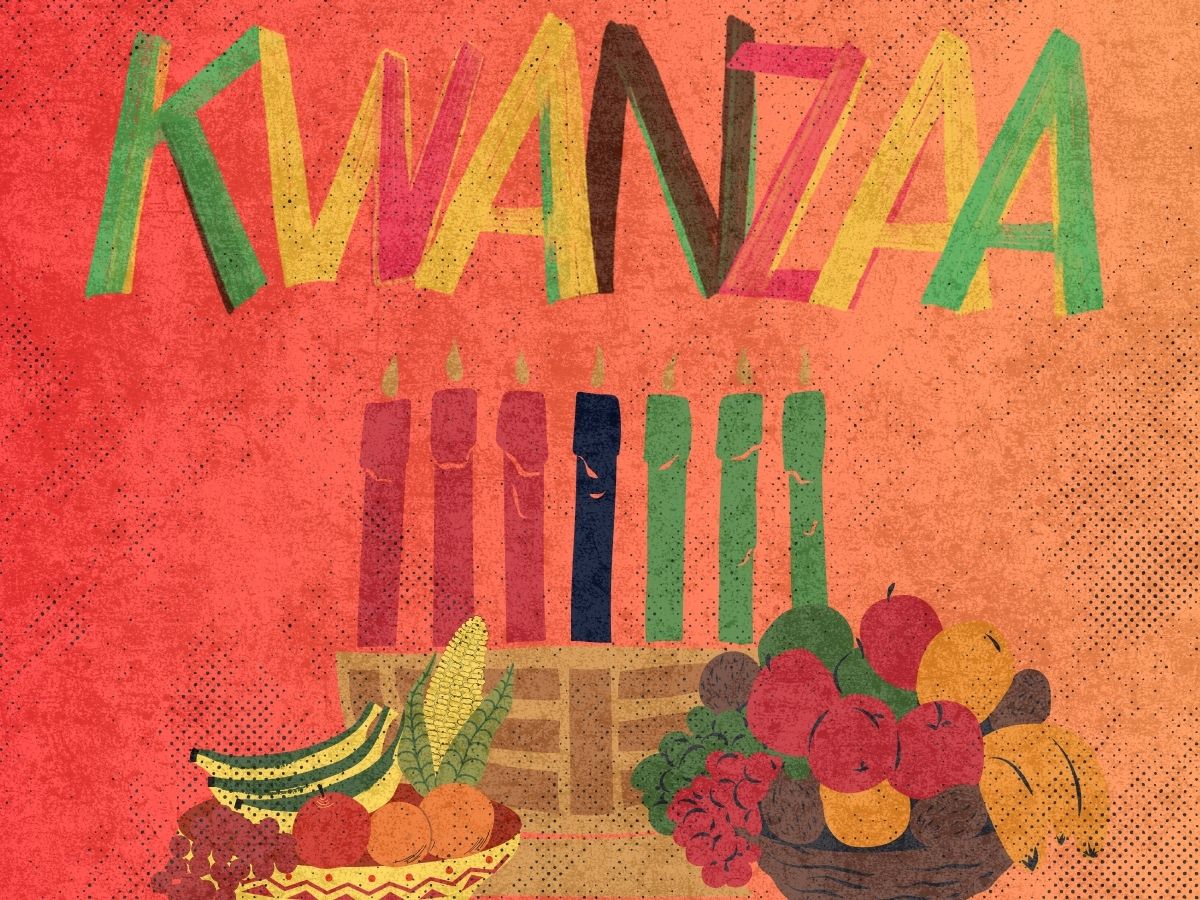 The Kinara represented during Kwanzaa.
