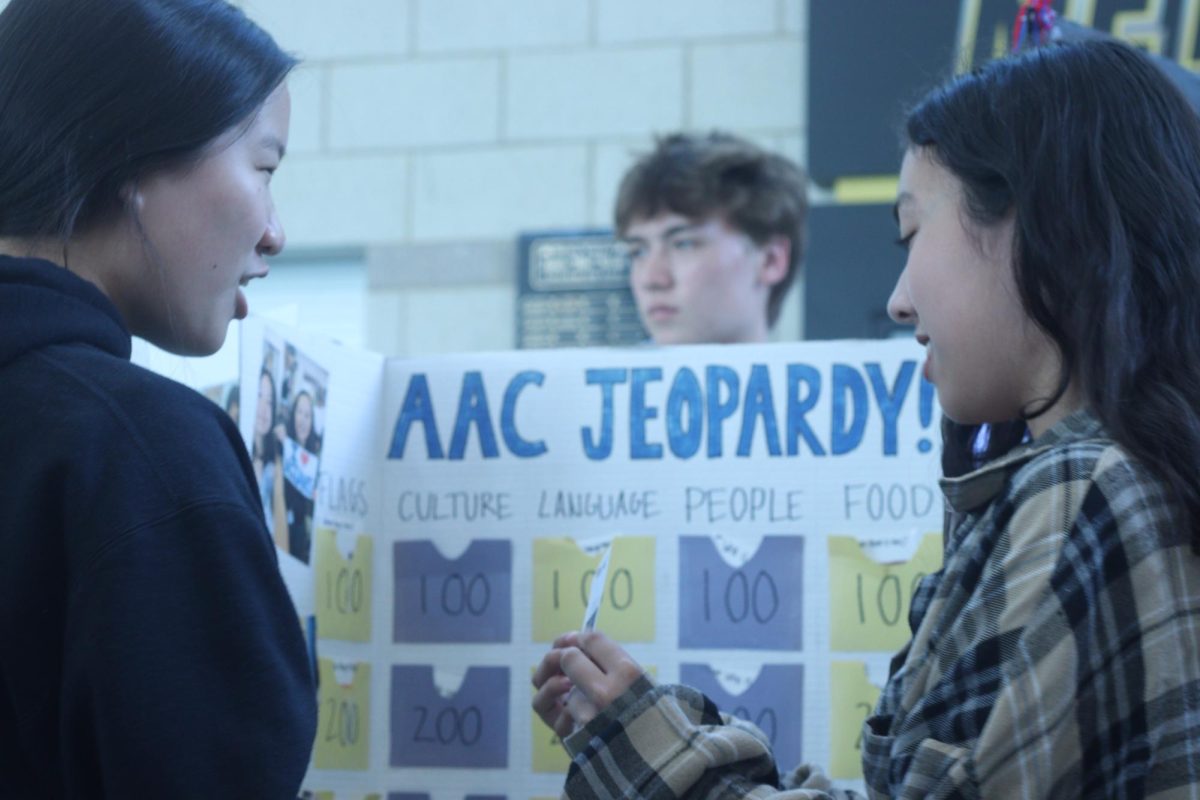 Asian American Club let's students have a chance to play a fun Asian themed jeopardy.