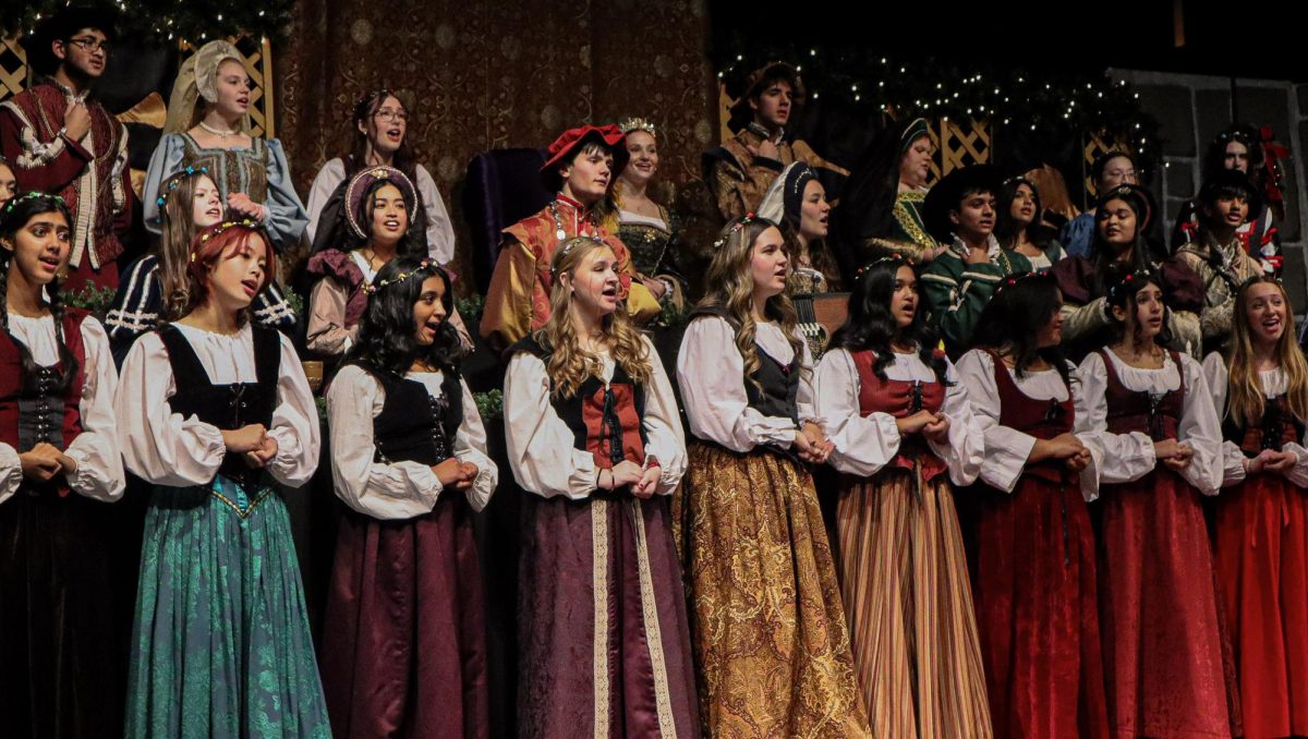Madrigals sing their last piece.