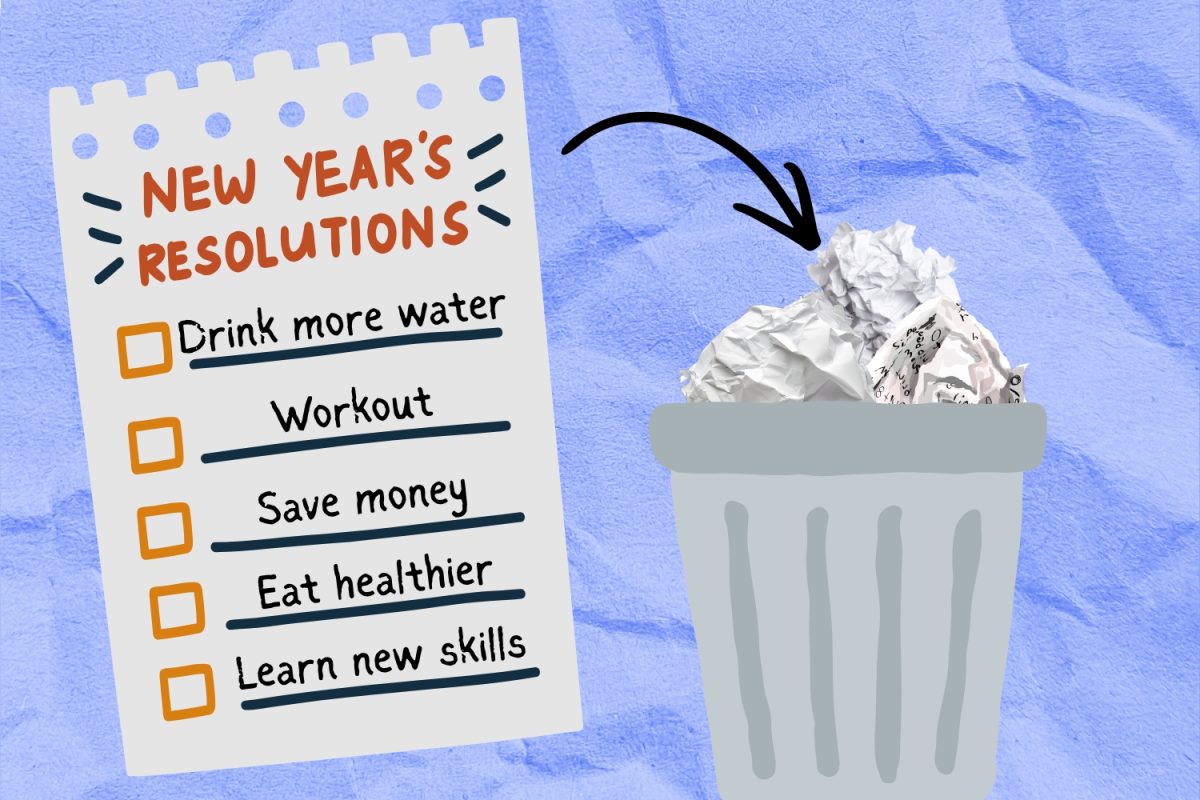 New Year's resolutions tend to not be achieved each year but can be seen as a way to make progress.