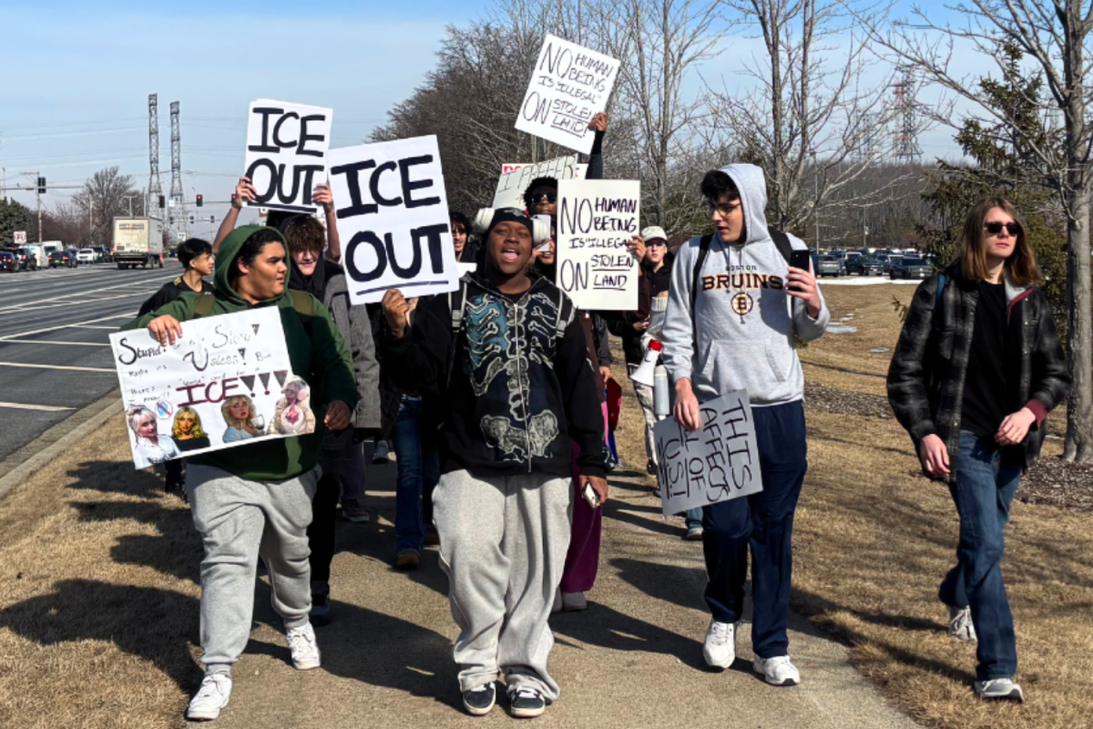 Metea Valley students start making their way to Waubonsie Valley High School