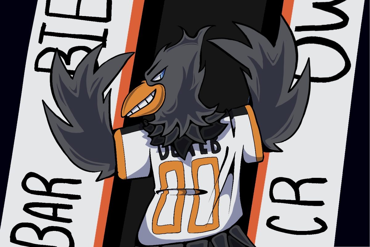 Spike, also known as Barbie, the Crow represents the Barbs of Dekalb Highschool.
