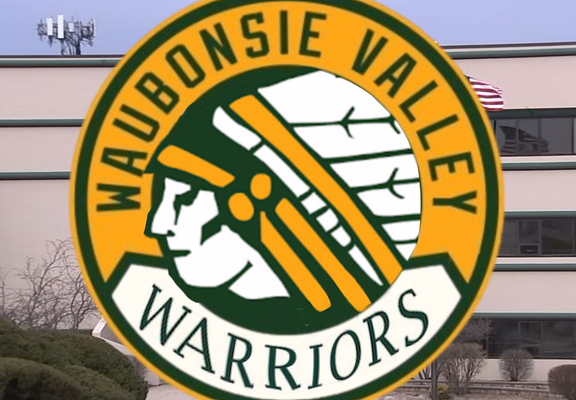 Waubonsie Valley High Schools mascot was the warriors, now it has been taken down due to the new Indian Prairie rules.