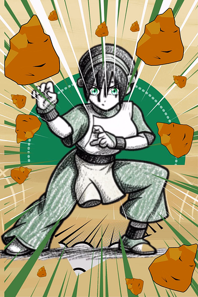 Toph, known as "The Blind Bandit," proves that disability is not a problem for greatness. using her great powers. 